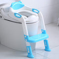 Potty Training Seat with Ladder for Toddlers - Adjustable Sky Blue