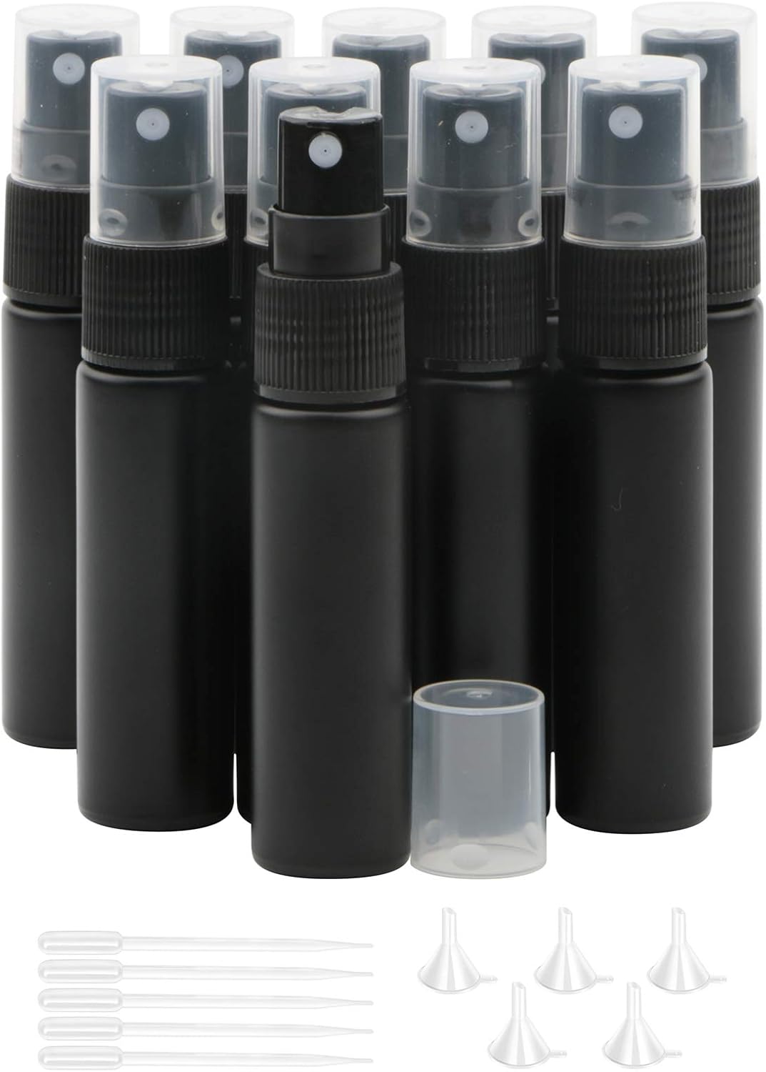 Compact 10ml Black Glass Spray Bottles by Newzoll