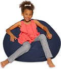 Posh Beanbags Bean Bag Chair Large 38in Solid Navy Blue - Comfortable