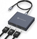 USB C to DisplayPort Splitter for Triple Monitors 4K@60Hz