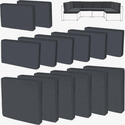 14 Pieces Patio Cushion Covers Replacement for Outdoor Sofas