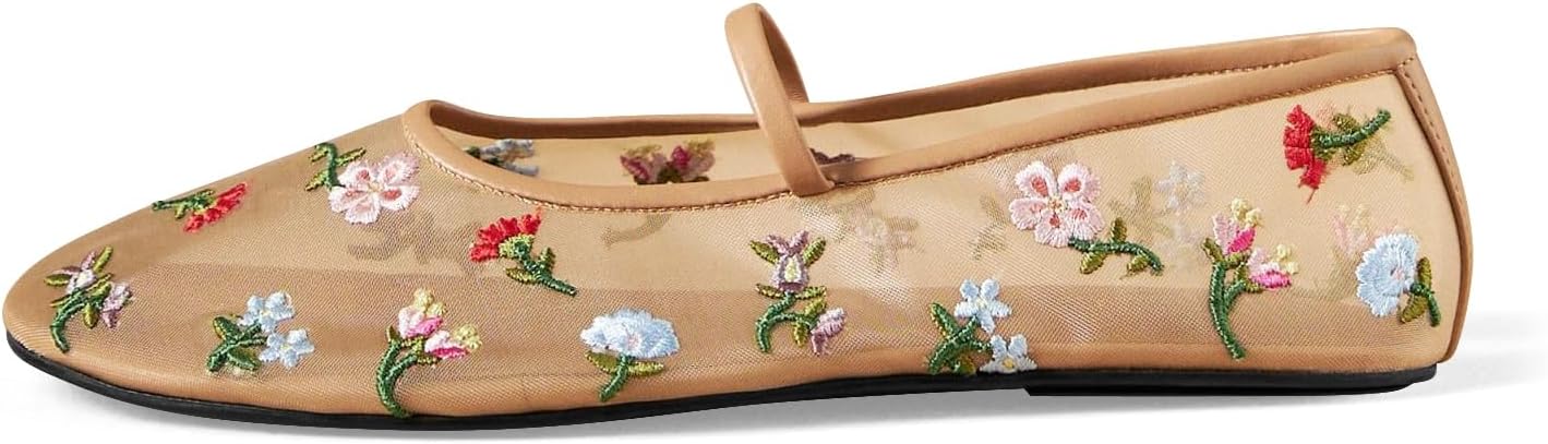 Dsevht Mesh Ballet Flats Shoes for Women Comfortable Casual Wear