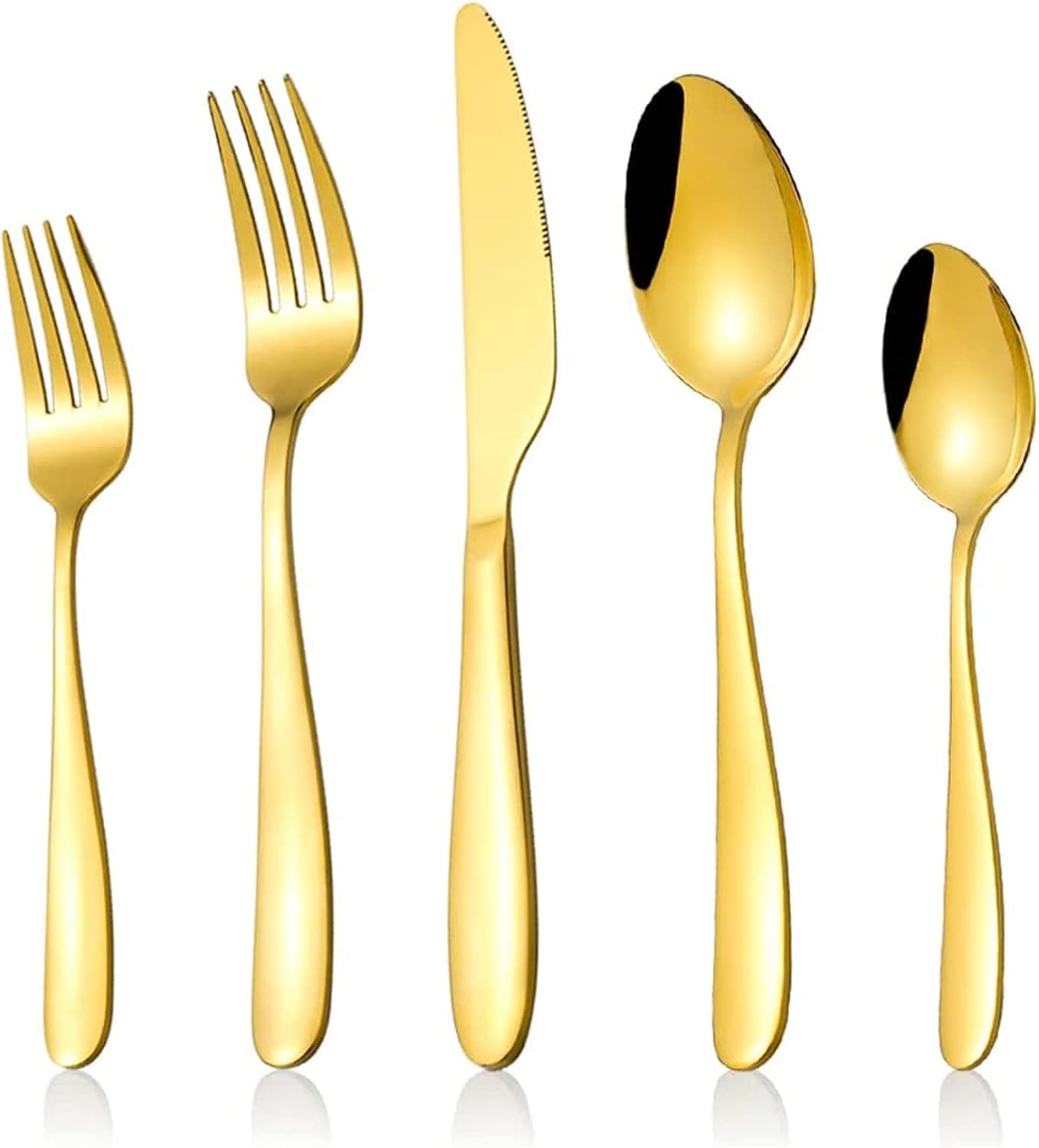 60-Piece Gold Silverware Set for 12 - Elegant Kitchen Utensils