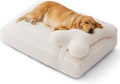 Soft Touch Faux Fur Dog Bed for Extra Large Dogs with Pillow