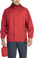 Packable Rain Jacket Men's Lightweight Waterproof Rain Shell polyester