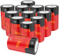123A Rechargeable Batteries 12-Pack 800mAh 3.7V - Long-Run Cells