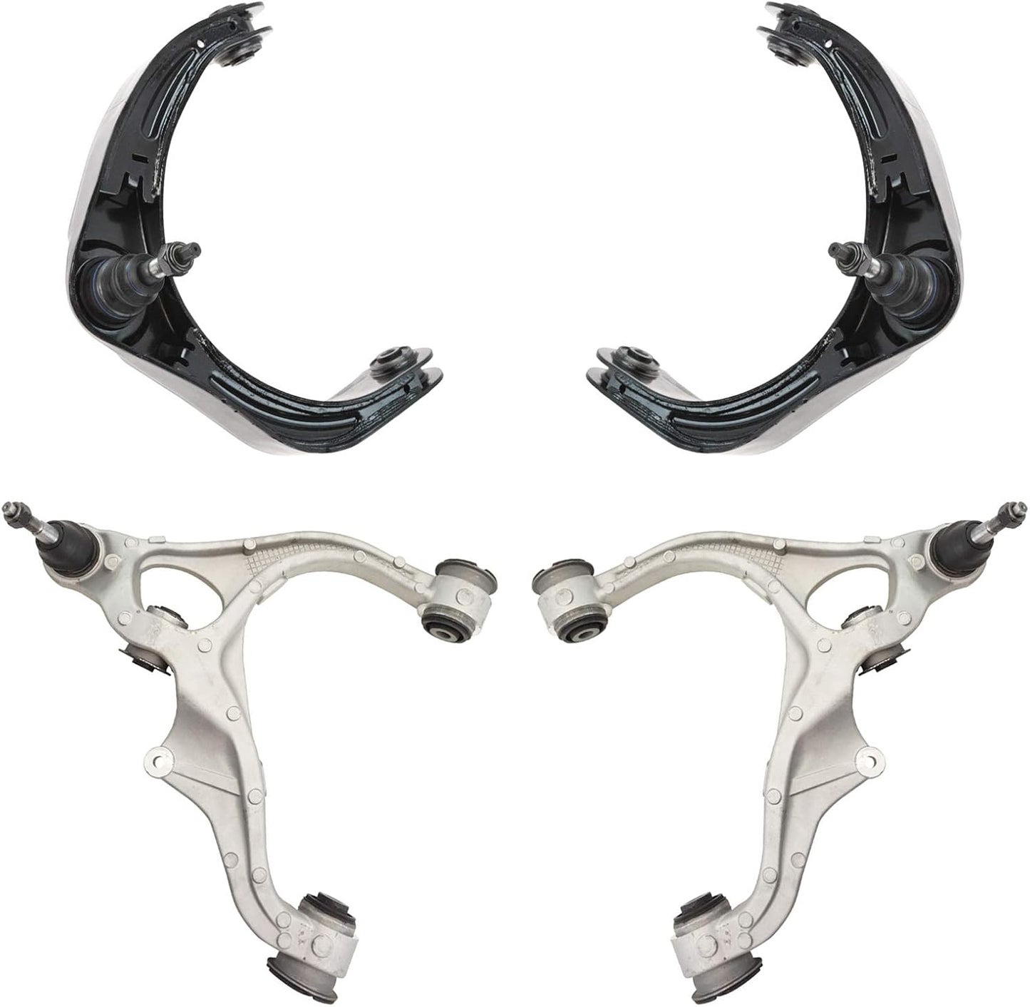 TRQ Front Upper & Lower Control Arm Set for Dodge Ram 1500