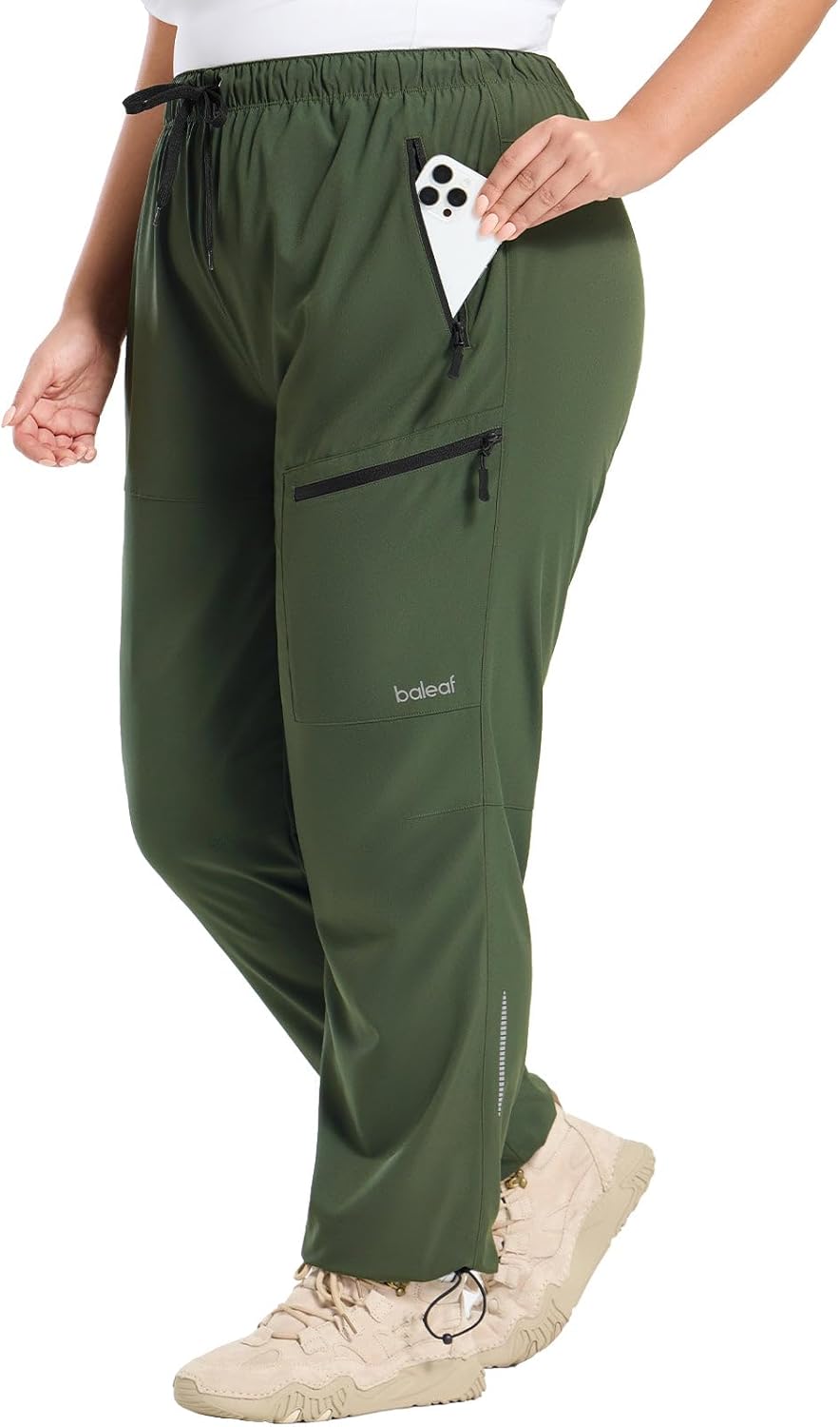 Plus Size Hiking Cargo Pants with Water Resistance and Pockets