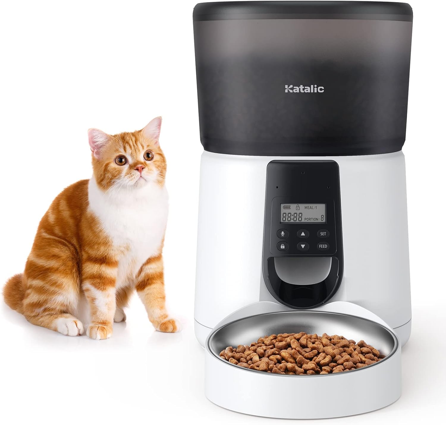 Upgraded Automatic Cat Feeder with Voice Recorder and Timer