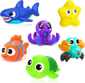 Bath Toys Mold Free Baby Bath Toys for Toddlers 1-3 - Ocean 6-Pack