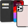 Wallet Folio iPhone 15 Pro Case - Pale Vellum Black, Wireless Ready