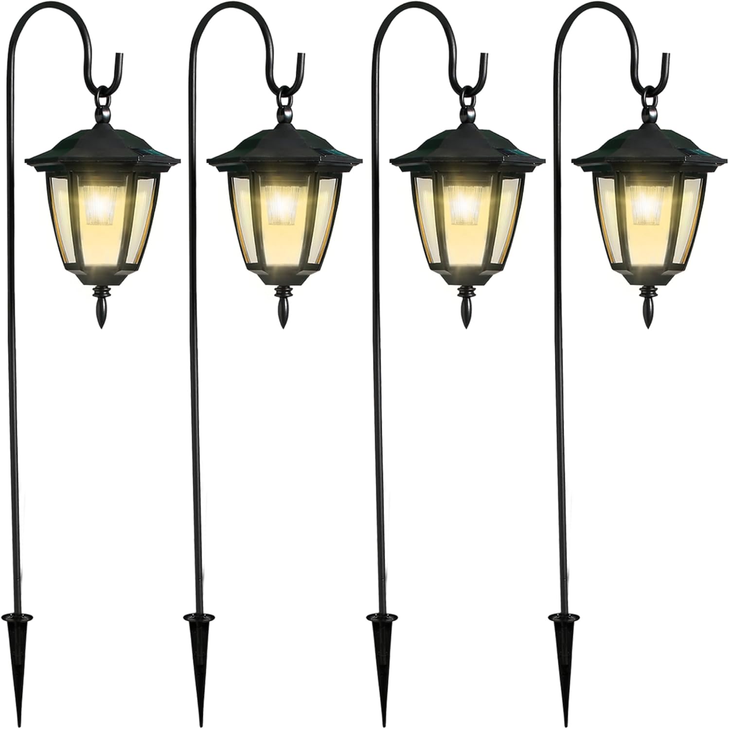 Dynaming Solar Hanging Lights Outdoor - 4 Pack Garden Lanterns