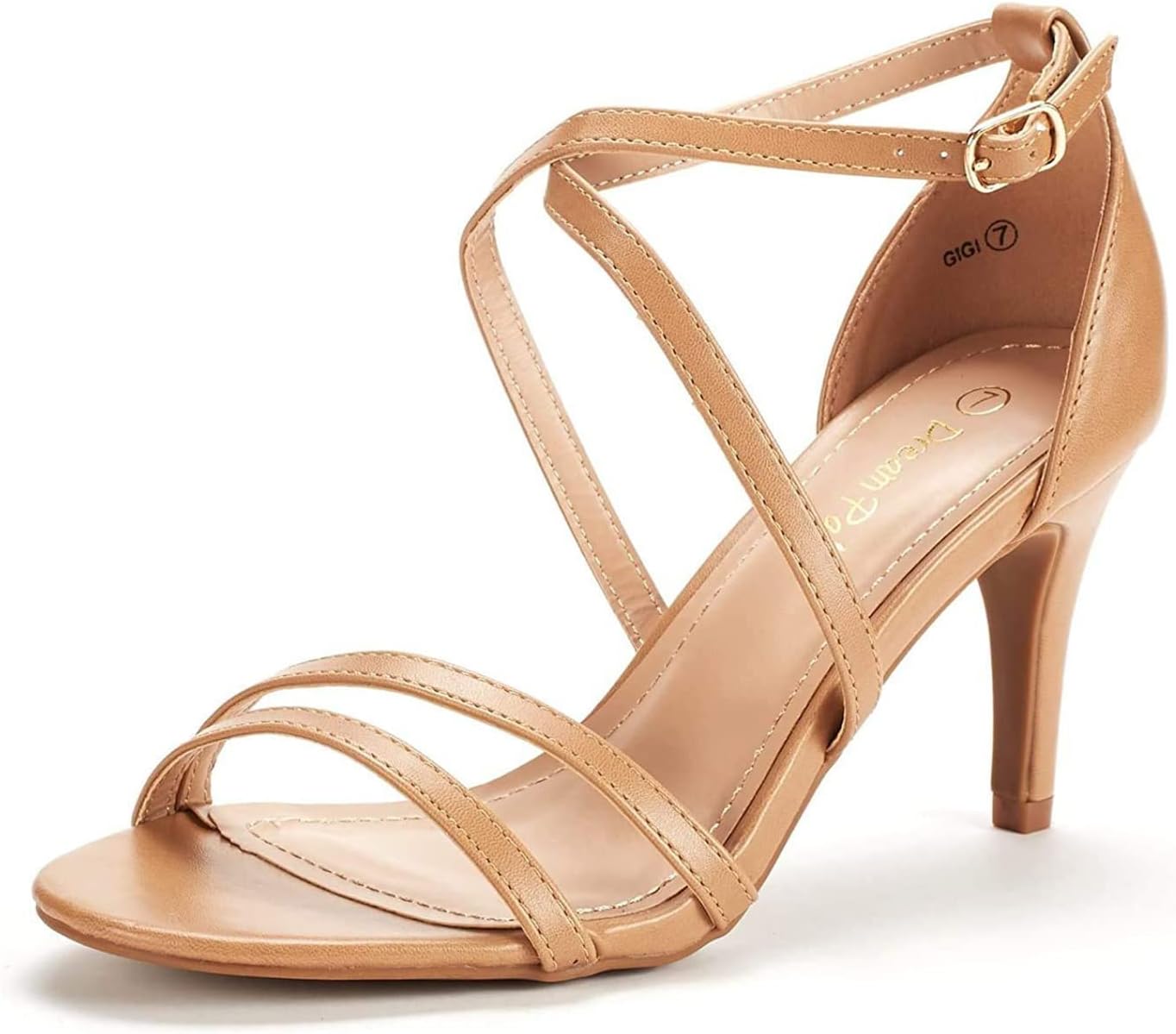 DREAM PAIRS Women's GIGI Fashion Stilettos Open Toe Pump Sandals