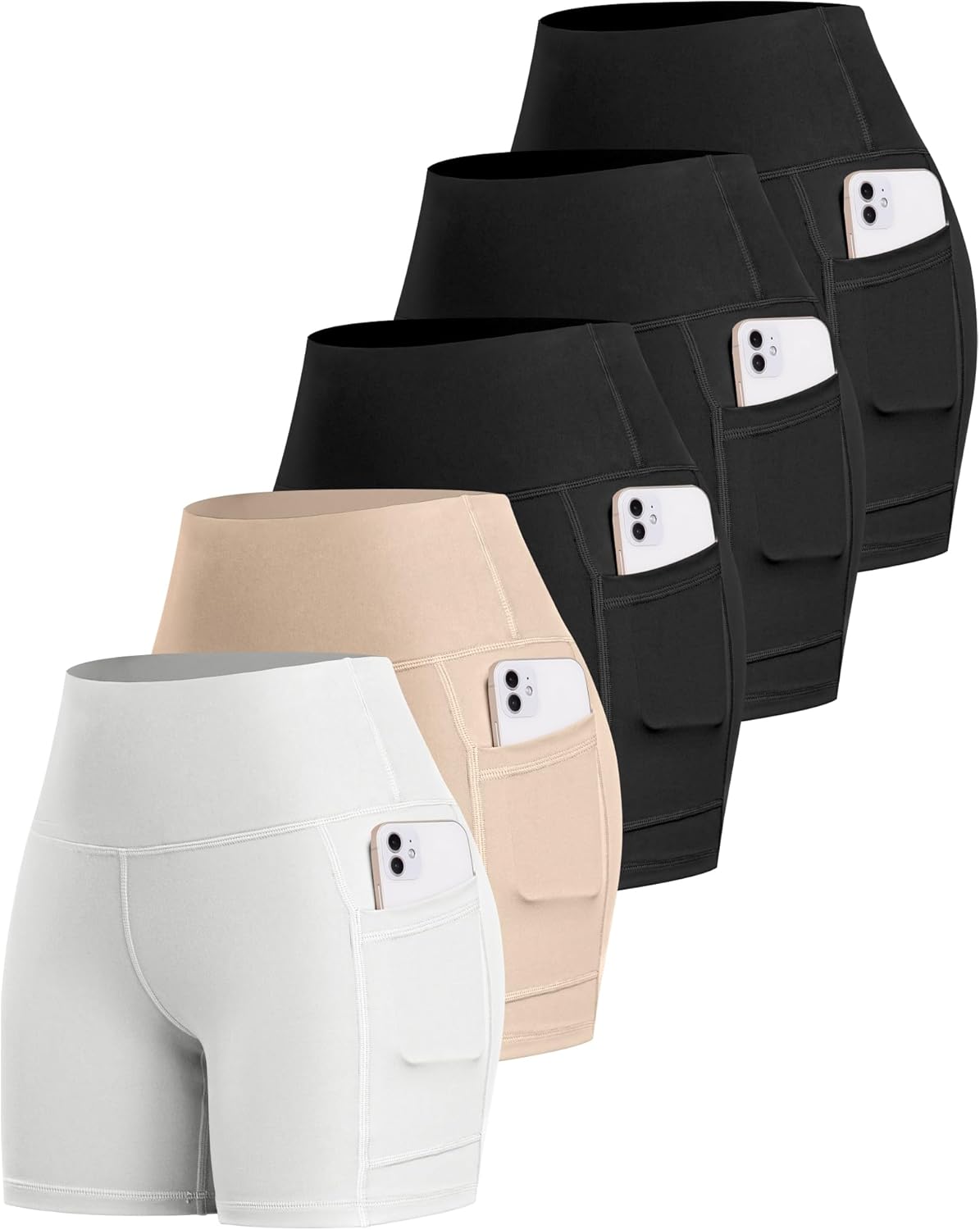 High Waisted Tummy Control Biker Spandex Shorts for Women