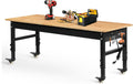 70ft Adjustable Workbench on Wheels 2000 LBS Capacity - Versatile