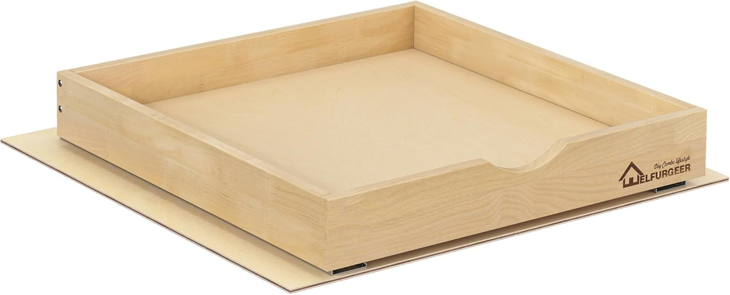 WelFurGeer Soft Close Pull Out Drawers for Kitchen Cabinets