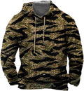 Tiger Camo Hoodie: Retro Style, Hunting Gift