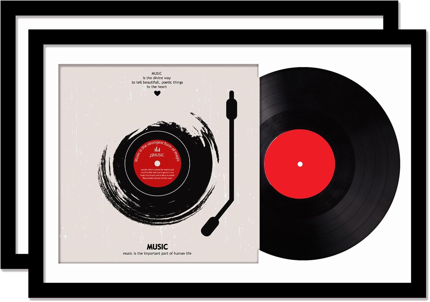 Vinyl Record Frame for Wall Display - 16x24 Black Frame