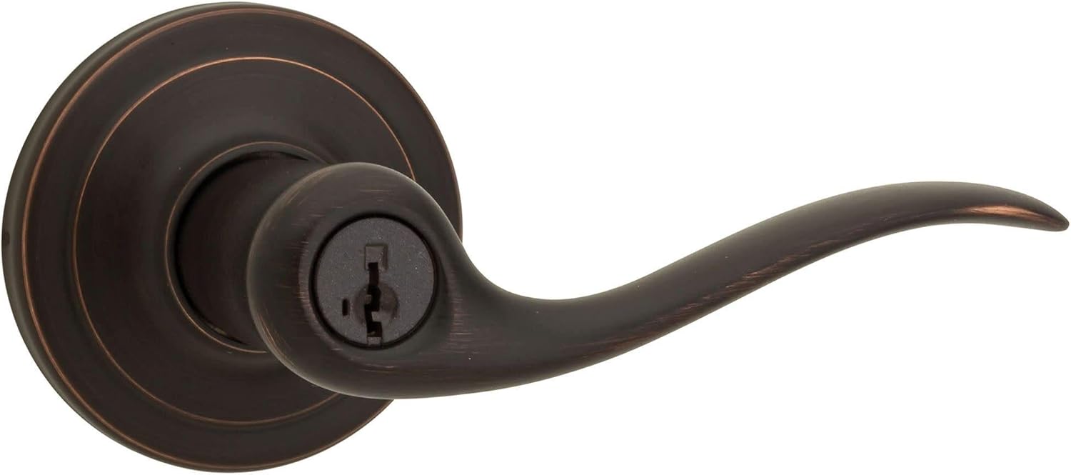 Kwikset Tustin Entry Door Handle with SmartKey Security Features