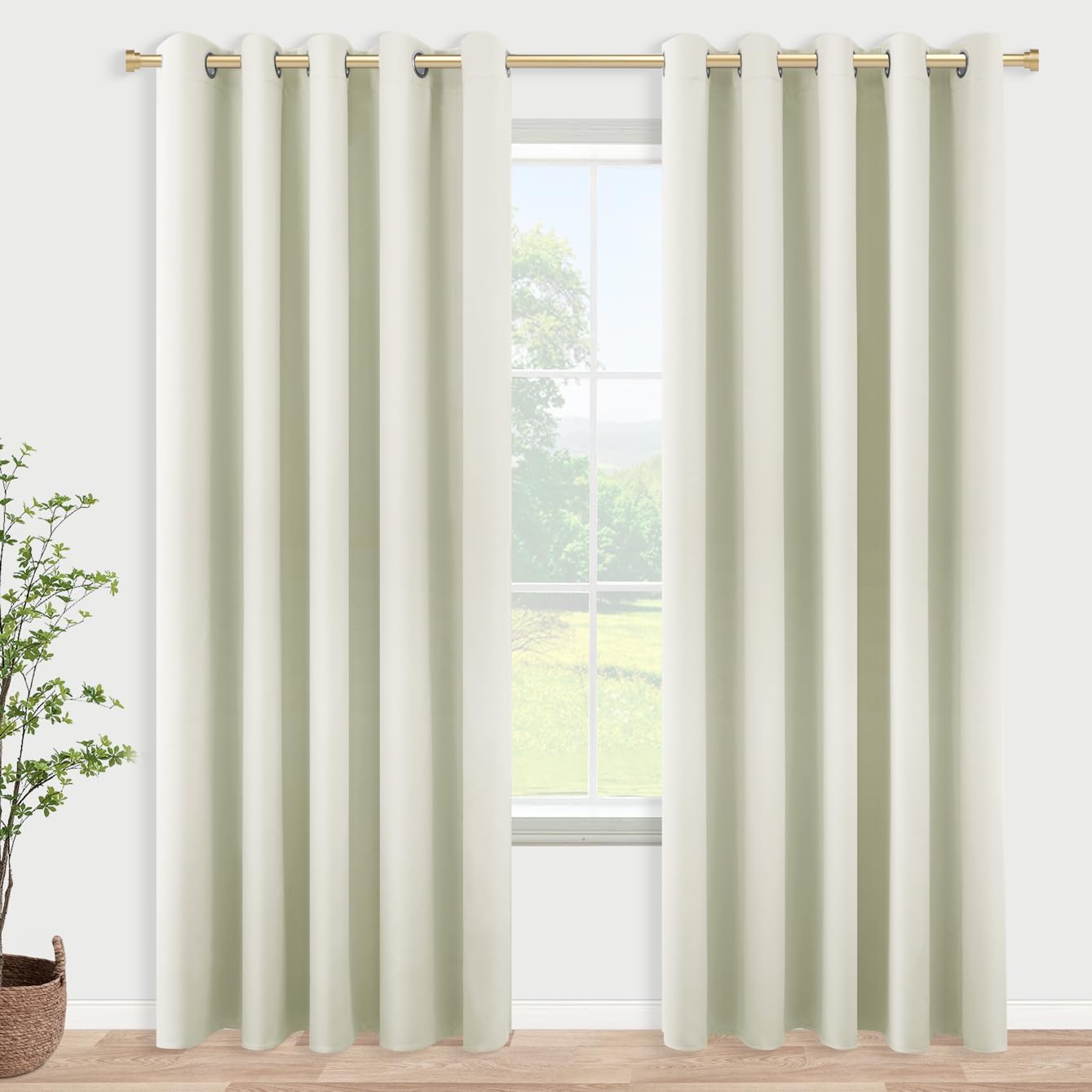 KOUFALL 60 Inch Wide Room Divider Curtains for Privacy and Style