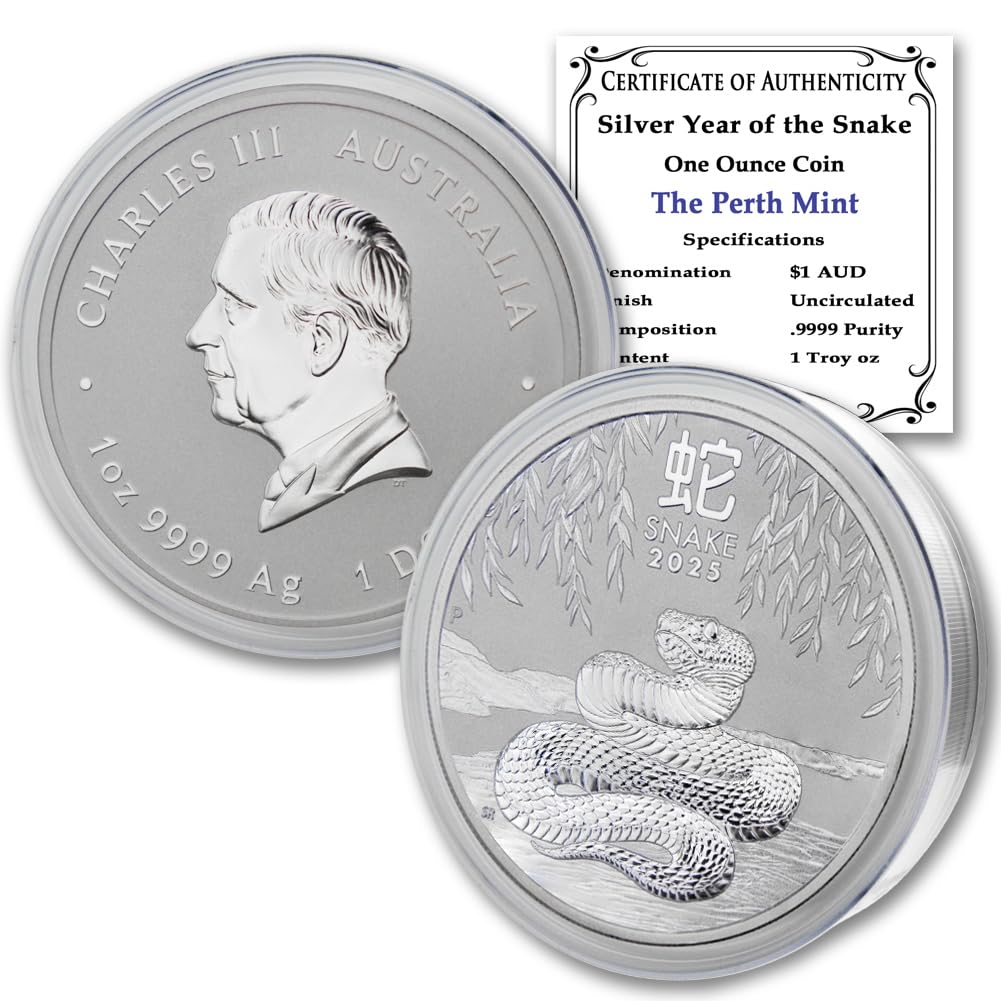 2025 P 1 oz Australian Silver Lunar Series III Year of the Snake Coin