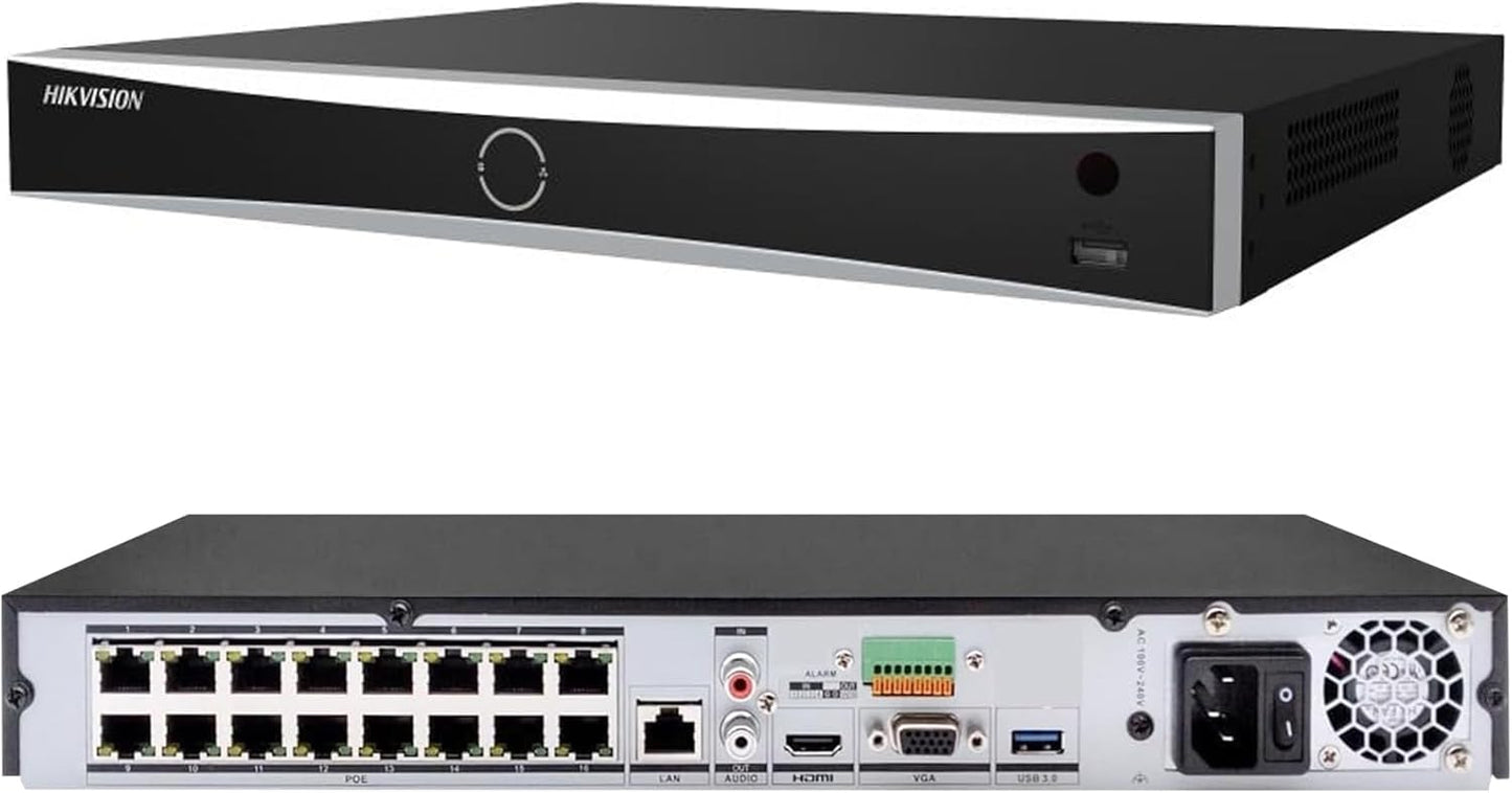 16 Channel PoE NVR with AcuSense Technology for Enhanced Security