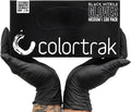 Colortrak Black Nitrile Gloves - Latex-Free, Allergy-Safe