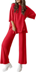 Two Piece Summer Lounge Set for Women - Comfortable Travel Outfit This
