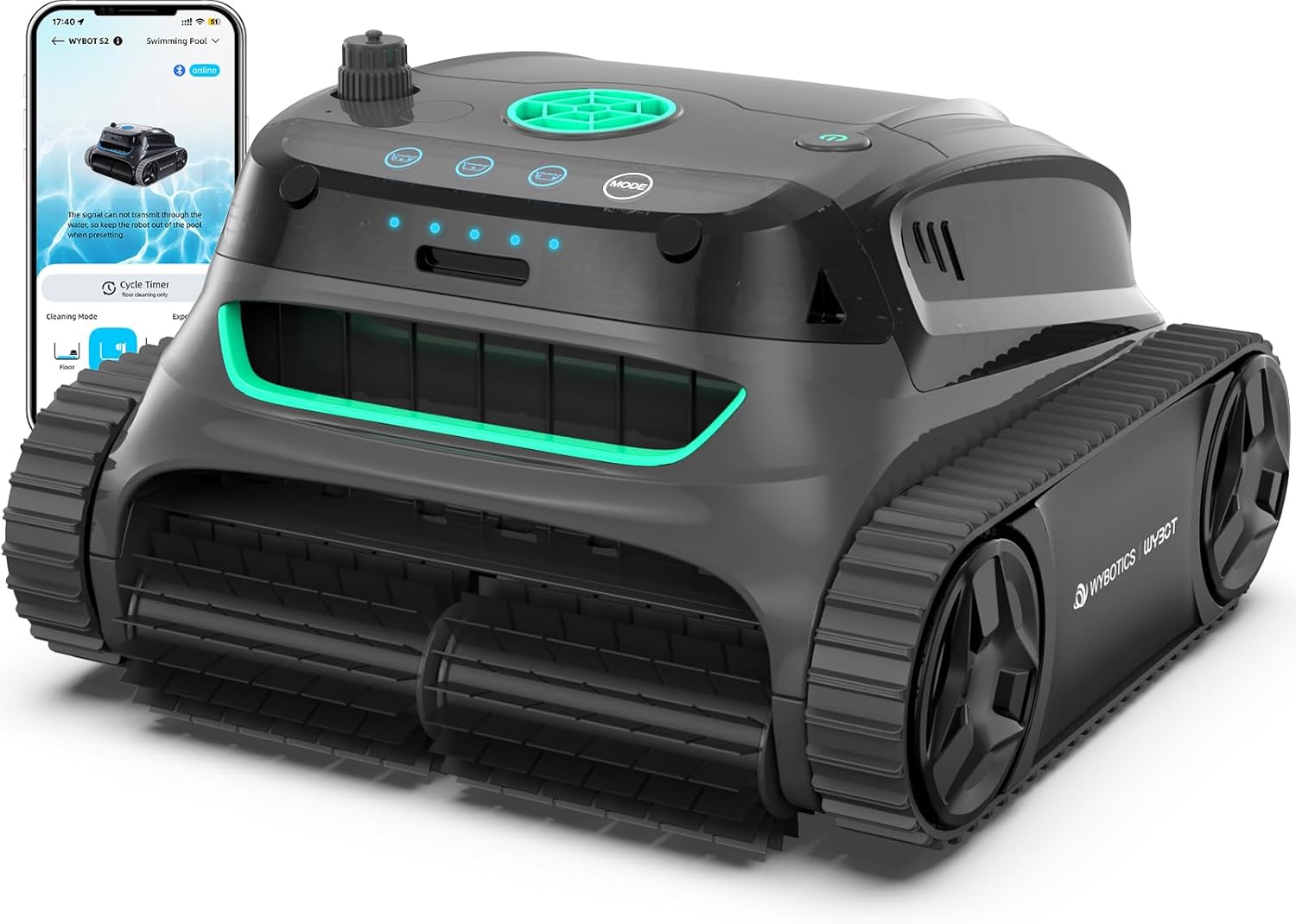 WYBOT S2 Cordless Robotic Pool Vacuum for Inground Pools
