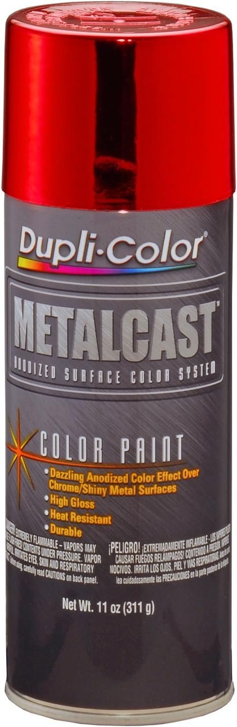 Dupli-Color MC200-6 PK Metalcast Automotive Spray Paint - Red
