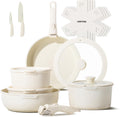 Non Stick Pots and Pans Set 17pcs - Space-Saving Stackable Cookware
