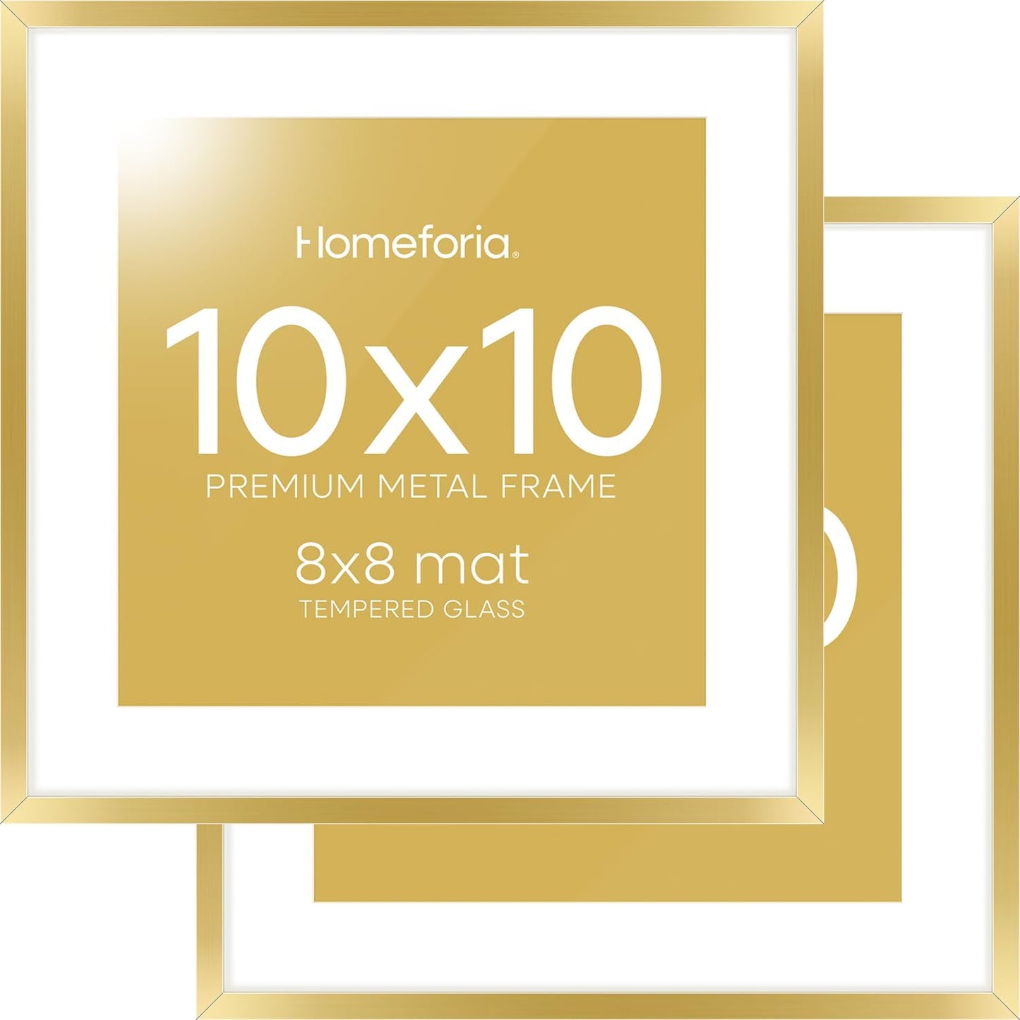 Homeforia Square 10x10 Gold Frame for Stylish Display Options