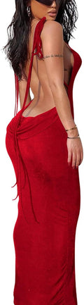 Women's Backless Cowl Neck Cocktail Dress by Doweha for Events