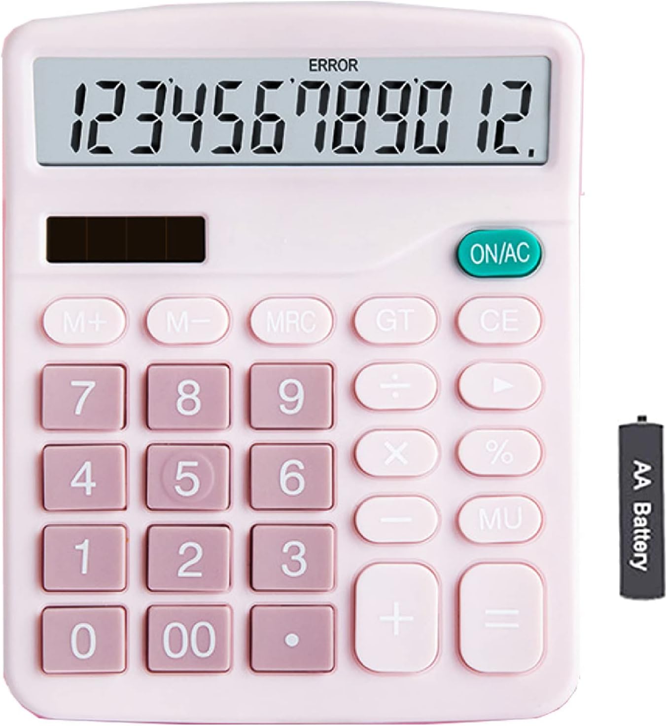 YOUHO Pink Solar-powered Office Calculator