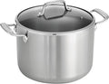 Tri-Ply Clad Stainless Steel 8-Quart Stock Pot - Even Heat for Large