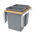 Double Pull Out Under Cabinet Trash Can 35 Qt - Concealed Dual Bin