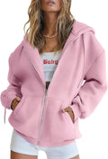 Trendy Queen Womens Zip Up Hoodies Oversized Sweatshirts for Winter