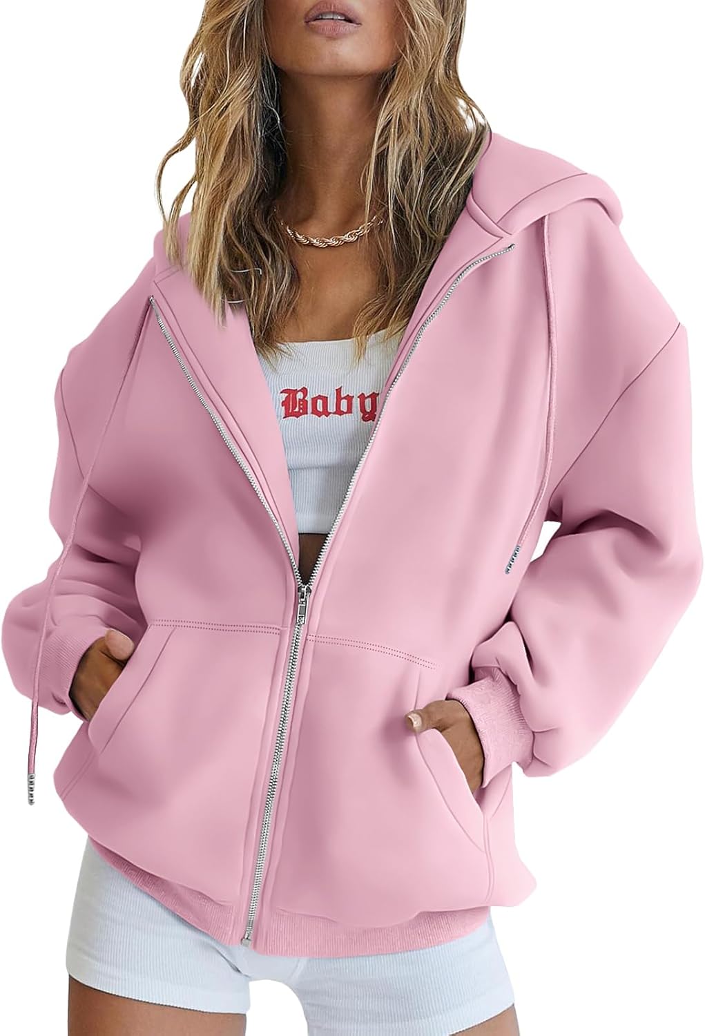 Trendy Queen Womens Zip Up Hoodies for Fall and Winter Fashion