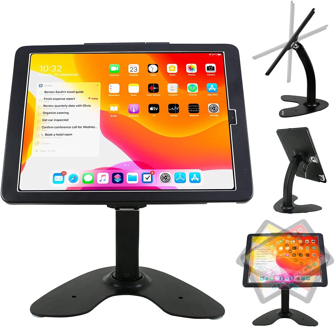 Desktop Wall Mount Anti-Theft Security Kiosk Stand for iPad Pro
