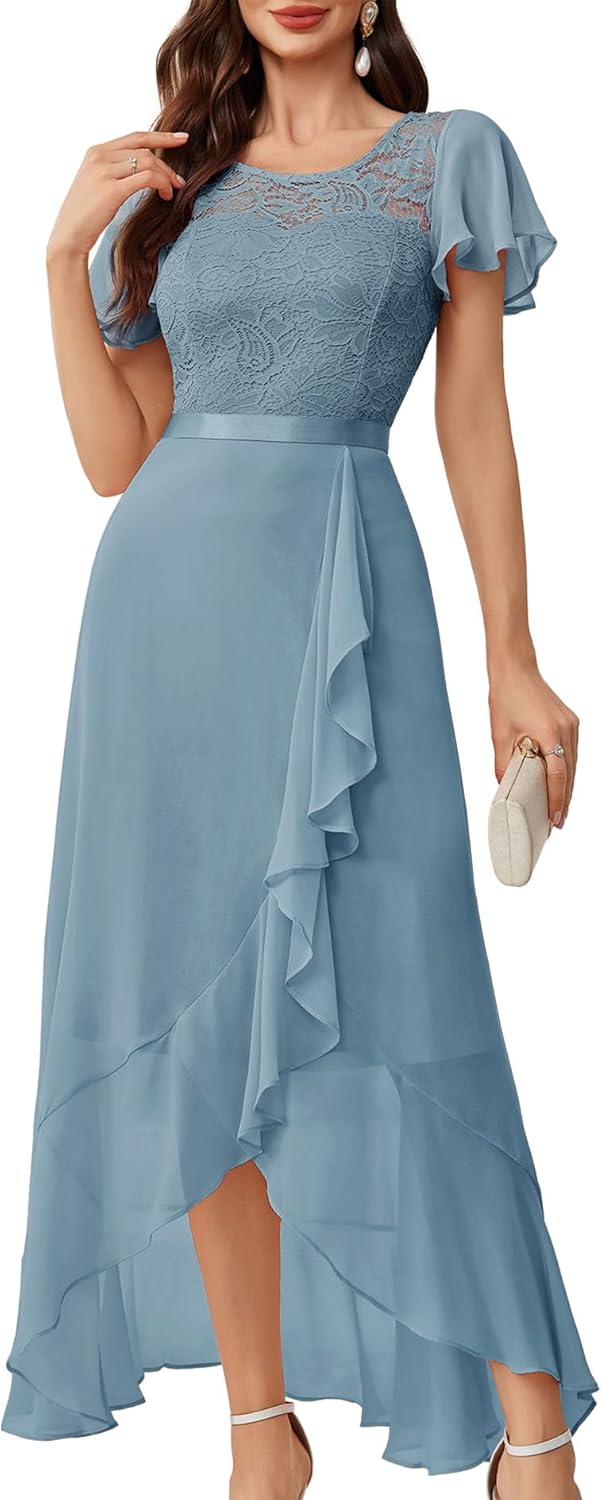 BeryLove Formal Dresses for Women 2025 Elegant Lace Gown