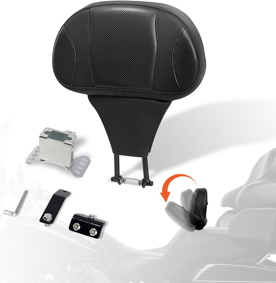 FOVPLUE Adjustable Rider Backrest for Harley Touring 2009-2025