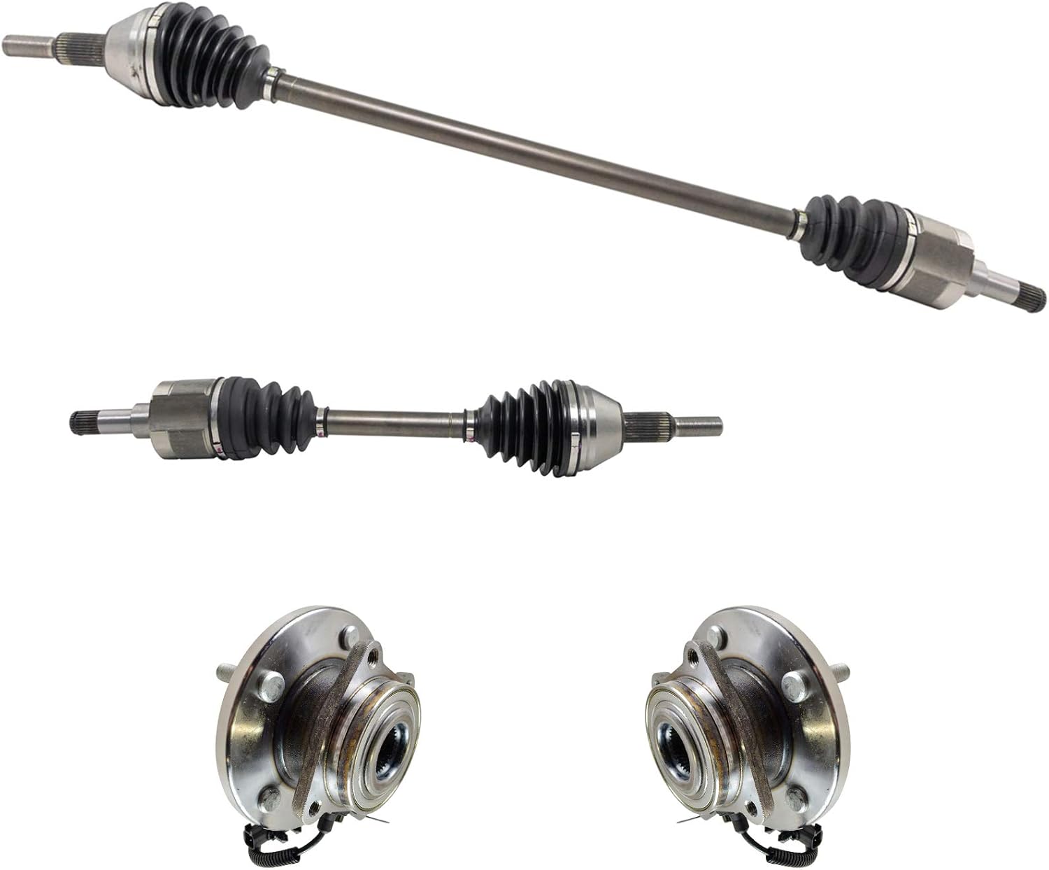 TRQ Front Drivetrain Kit CV Axle Shaft Assembly for 2008-2010