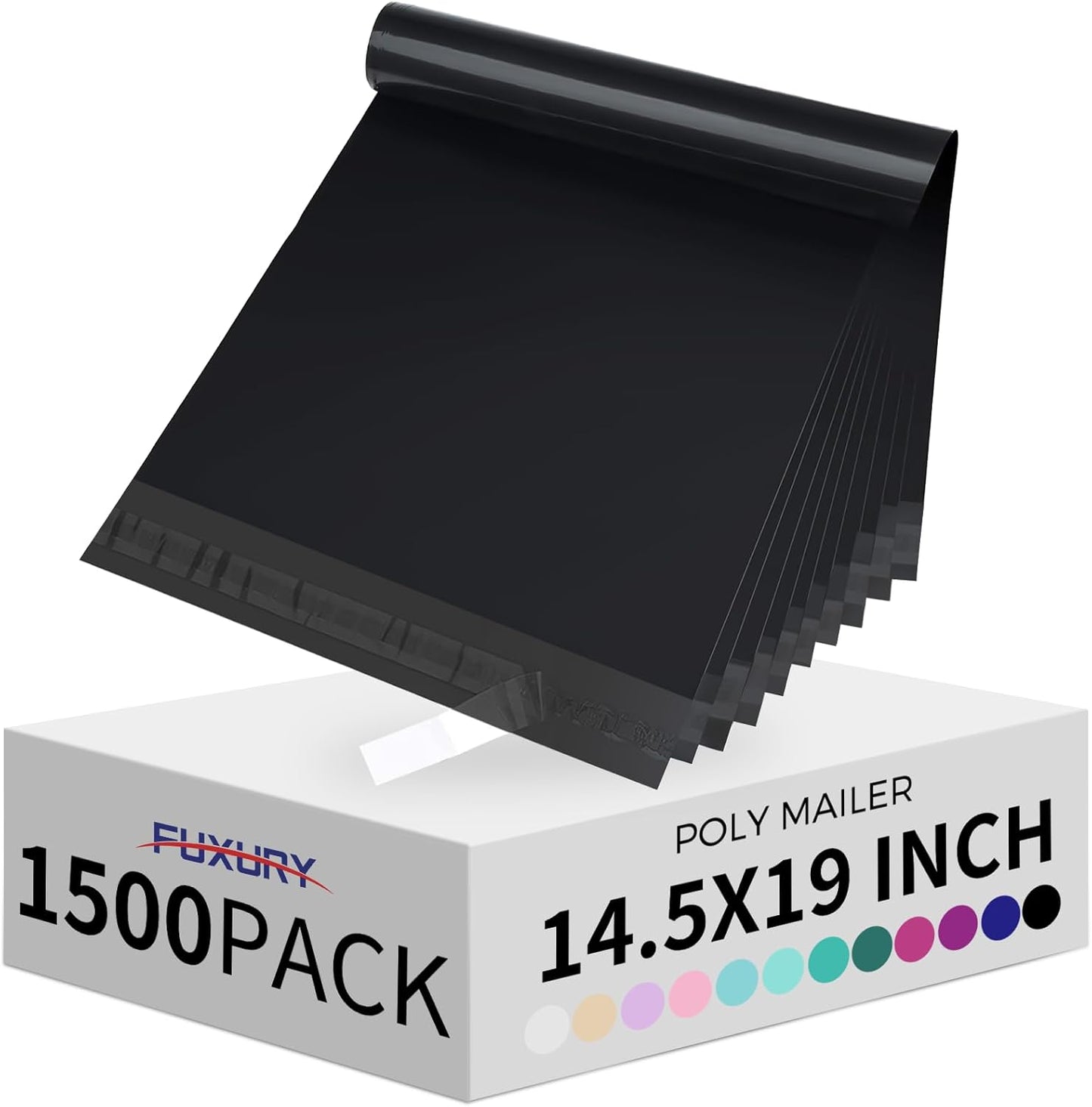 Fuxury 1500 Pcs 14.5x19 Poly Mailers for Secure Shipping