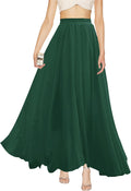 v28 Women Full/Ankle Length Elastic Pleated Retro Maxi (Style XG46)