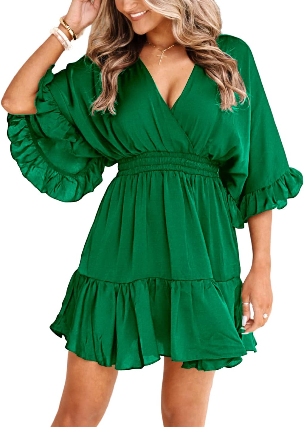 Aoysky Womens V Neck Casual Dresses for Summer Fun and Style