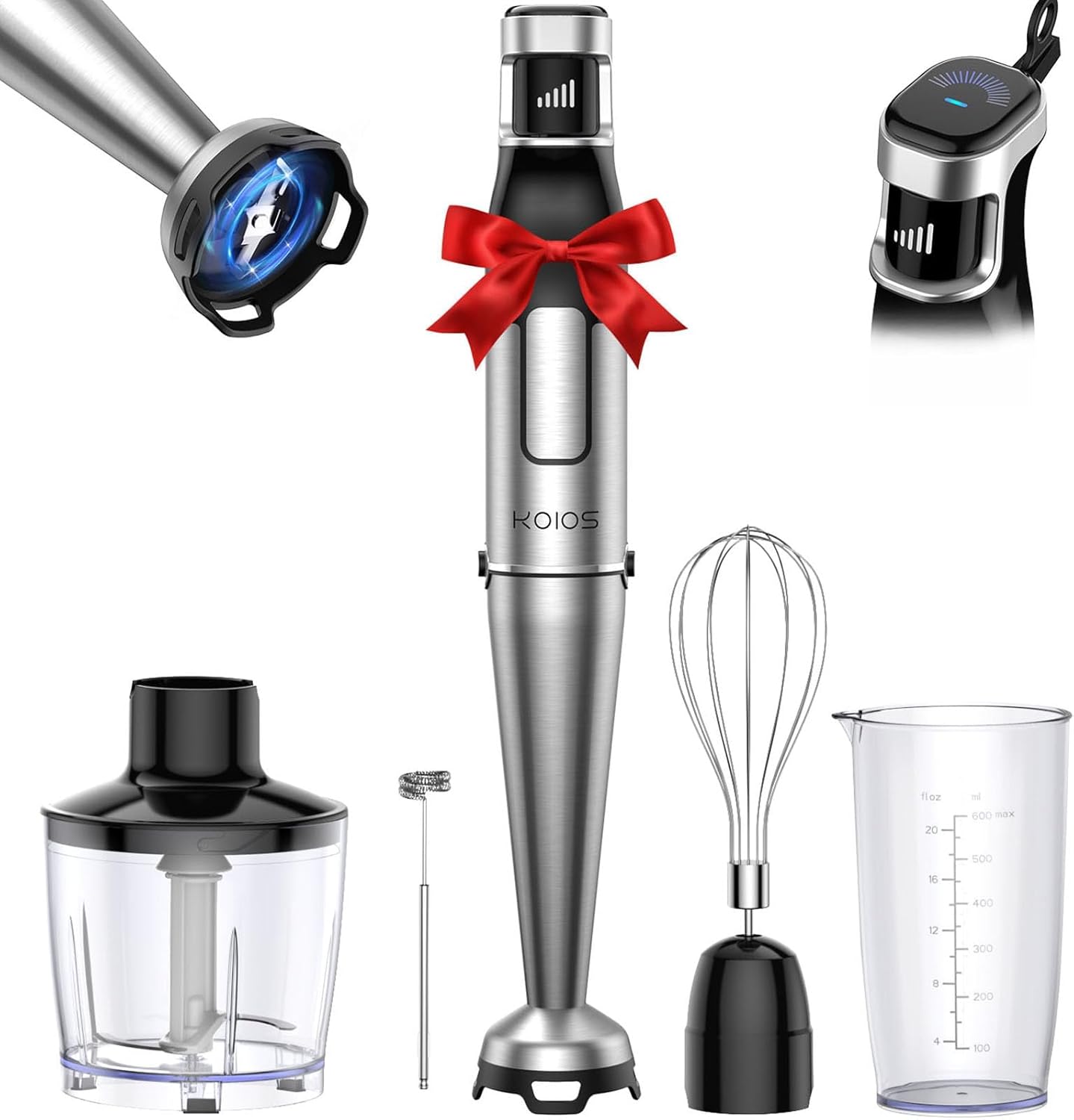 KOIOS 5-in-1 1100W Hand Blender - Variable Speed for Effortless Blending