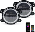 Xprite Fog Lights with RGB Halo and Turn Signal - Bright 4in Upgrade