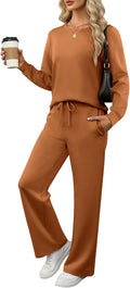 ANRABESS Womens 2 Piece Lounge Set - Comfortable Travel Tracksuit