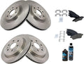 TRQ Front and Rear Brake Pad & Rotor Kit for 2010-16 SRX - Complete