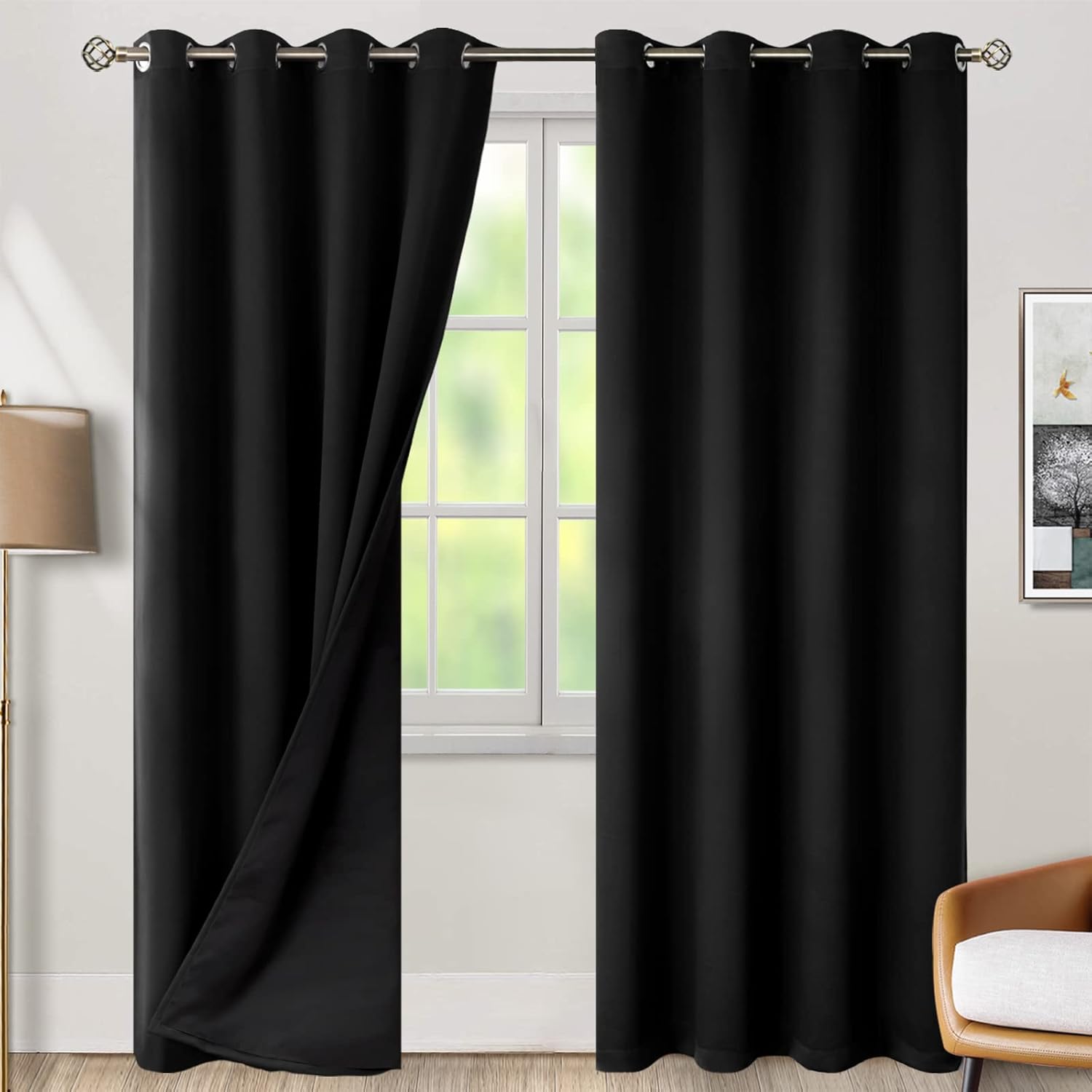 BGment Thermal Insulated Blackout Curtains for Bedroom Privacy